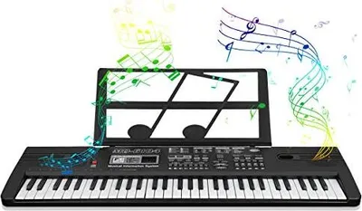 Produktbild von Tastaturklavier 61 Tasten, Digital Electronic Anfänger tragbare Mikrofonjungen Mädchen