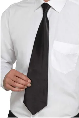 Produktbild von Schwarze Gangster Krawatte Deluxe als Kostümzubehör