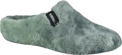 Produktbild von Verbenas York Gales warme Damen Plüsch Hausschuhe in verde, Fleecefutter, weich gepolsterte und warme Decksohle