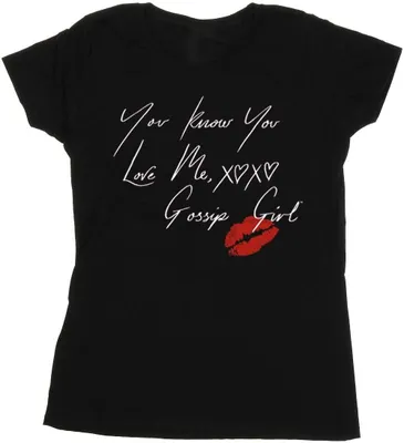 Produktbild von Gossip Girl - "You Know You Love Me" T-Shirt für Damen BI22934 (S) (Schwarz)