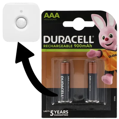 Zdjęcie produktu dla Bateria pasująca do Philips HUE Motion Indoor Sensor 2x Duracell 850mAh Micro AAA