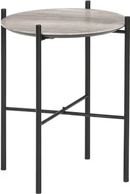 Produktbild von Moderner Beistelltisch META Eichen-Optik Pflanzsäule Metallgestell