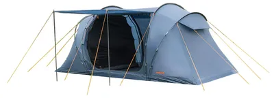 Produktbild von Campout 4-Personen Vis-à-Vis Kuppelzelt – 2 Schlafkabinen – 5000 mm Wassersäule – Wohnbereich – Aufbauzeit 15 Min – inkl. Vordachstangen, Heringen & Tragetasche