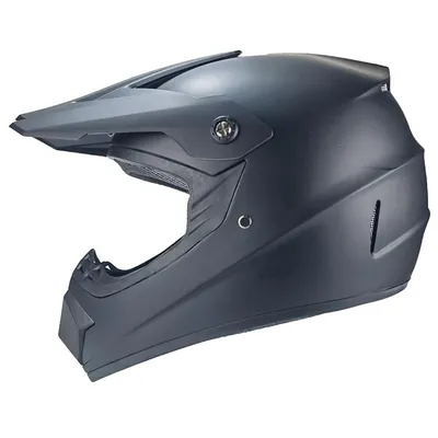 Produktbild von Crosshelm Helm Motorradhelm Motocross Jethelm schwarz matt uni ECE DOT Größe S