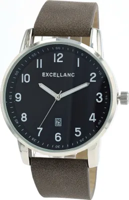 Produktbild von Excellanc Herrenuhr, Armband aus Kunstleder, Datumsanzeige