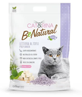 Image de Cat&Rina BeNatural, litière pour chats à base de tofu, d'origine végétale et très absorbante. e biologique