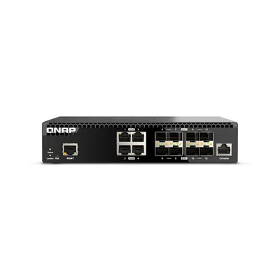Obrázek produktu pro QNAP QSW-M3212R-8S4T, Řízený, 10G Ethernet (100/1000/10000), Instalace do racku, 1U
