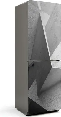 Zdjęcie produktu dla Abstrakcyjna geometria 3D - Magnetyczna osłona lodówki - Folia dekoracyjna magnetyczna do kuchni - Magnes na lodówkę deco - Samoprzylepna tablica magnetyczna - Folia magnetyczna na drzwi lodówki - 60x180 cm