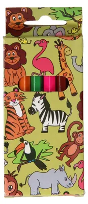 Immagine prodotto di Matite colorate Duckiez animali selvatici, 6 pezzi.