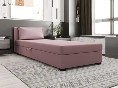 Obrázek produktu pro Jednolůžková postel 100x195 ZAJDA 2 s úložným prostorem - růžová