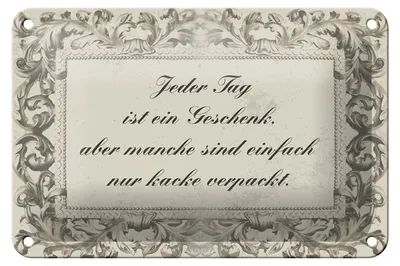 Produktbild von Blechschild Spruch 18x12cm Jeder Tag ist ein Schild
