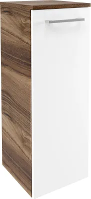 Produktbild von Fackelmann Hängender Midischrank Verona    Germany  Eleganz in Nussbaum-Optik & Weiß-Hochglanz  30 x 82,6 x 32 cm Rechtsanschlag