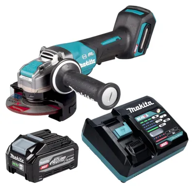 Productafbeelding van Makita GA 047 GU101 accu-haakse slijper 40 V max. 125 mm X-LOCK Brushless + 1x accu 4,0 Ah + oplader