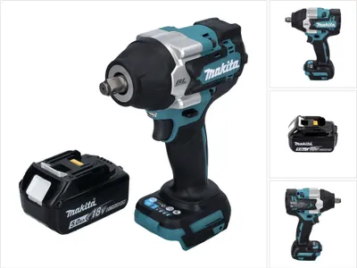 Immagine prodotto di Avvitatore a impulsi a batteria Makita DTW 700 T1 18 V 700 Nm 1/2" XPT Brushless + 1x batteria ricaricabile 5.0 Ah - senza caricabatterie