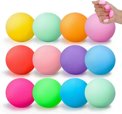 Produktbild von Sensorische Stressbälle für Kinder – Set mit 12 Stück – Farbwechsel – Quetschspielzeug – Fidget-Spielzeug – Weich