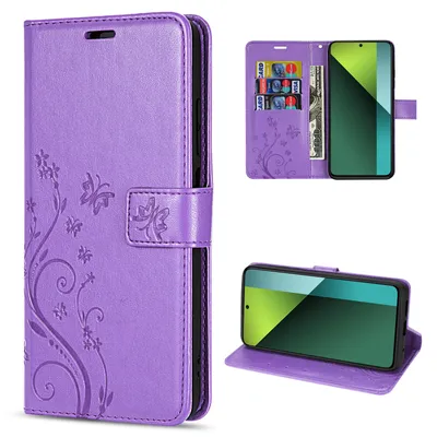 Produktbild von Hülle Xiaomi Redmi Note 13 Pro 5G Handy Tasche Handyhülle Wallet Case Flip Cover Lila