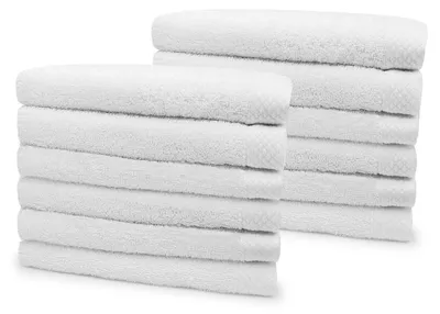 Produktbild von Eleganzzz Frottee-Handtuch 50x100cm – Weiß – 50x100 – 100% Baumwolle – saugstark