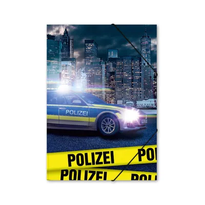 Produktbild von itenga Gummizugmappe Zeichenmappe A4 Motiv Polizei