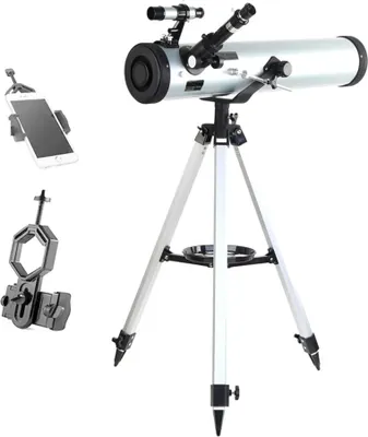 Zdjęcie produktu dla Teleskop zwierciadlany, obiektyw 76 mm, ogniskowa 700 mm, z adapterem