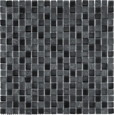Produktbild von Mosaikfliese Rustica Mini 30 x 30 cm schwarz Steinmaß: ca. 1,5 x 1,5 cm