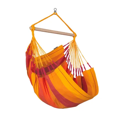 Produktbild von La Siesta Hängesessel HABANA Basic volcano orange Lounger aus Baumwolle Hängematte Hängestuhl