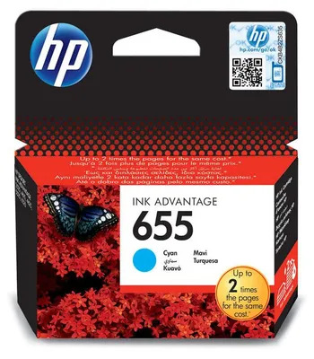 Zdjęcie produktu dla HP 655 oryginalny wkład atramentowy Ink Advantage błękitny, Standardowa wydajność, Cyjan, Atrament barwnikowy, 1 szt., 600 stron(y)