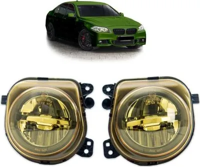 Immagine prodotto di Set di fari fendinebbia a LED giallo nero compatibile con Serie 5 F10 F11 F07 LCI 13