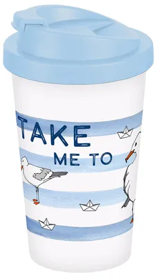Produktbild von Coffee to go Becher Take me to the ocean 400ml