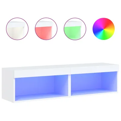 Obrázek produktu pro TV skříňky s LED světly 2 ks. Bílé 60x30x30 cm
