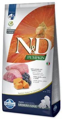 Zdjęcie produktu dla Karma N&D Puppy Medium & Maxi Grain Free Pumpkin Lamb & Blueberry 12kg