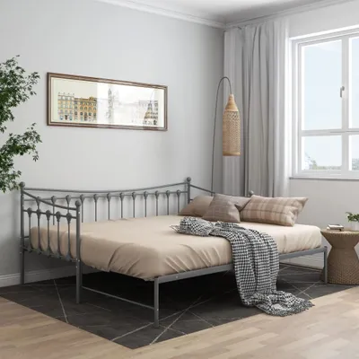 Produktbild von vidaXL Rozkladacia pohovka Grey Metal 90x200 cm