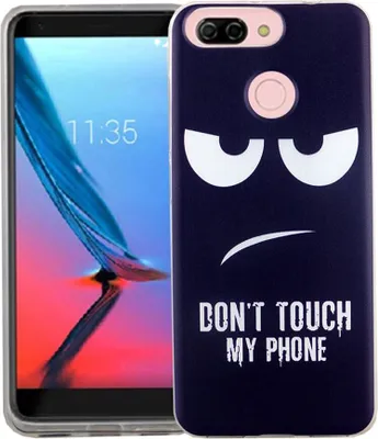 Produktbild von Handy Hülle für ZTE Blade V9 Vita Dont Touch My Phone Blau Smartphone Cover Bumper Schale Etuis