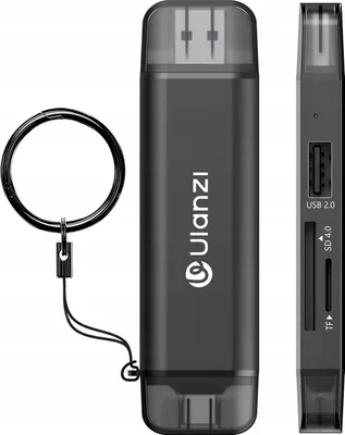 Productafbeelding van Geheugenkaartlezer 3-in-1: SD / microSD / USB, met USB-C en USB-A poorten, ULANZI CR3