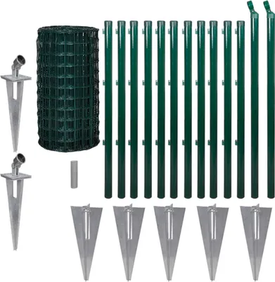 Produktbild von vidaXL Gitterzaun Gartenzaun Zaunsatz Maschendraht 25 x 0,8m
