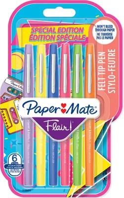 Image de PAPER:MATE 2180626 Paper:Mate Stylo fibre Flair RETRO, étui de 6 pièces