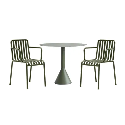 Image de 360Home Outdoor Table et chaises Terrasse Véranda Extérieur Jardin Balcon Étanche Matériau Ferreux Vert 60cm