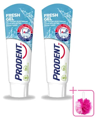 Imagen del producto de 2 tubos de pasta dental Prodent Fresh Gel - 75 ml - Paquete económico - 2 unidades