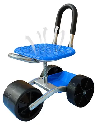 Obrázok produktu pre Nastaviteľná záhradná stolička s kolieskami a funkciou otáčania o 360°