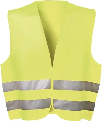 Produktbild von Warnweste, EN20471, Polyester mit Klettverschluß, gelb