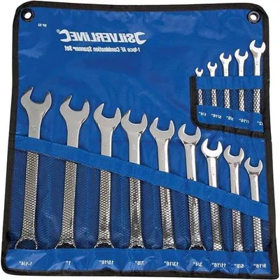 Imagen del producto de Juego de herramientas de 14 piezas para anillos y tornillos, de 1/4 a 1-1, 1/4 de pulgada, color plateado, modelo SP52, calidad profesional