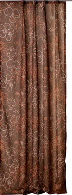 Produktbild von Vorhang Gardine Braun 140x245 cm blickdicht Kräuselband Übergardine Blumenmuster