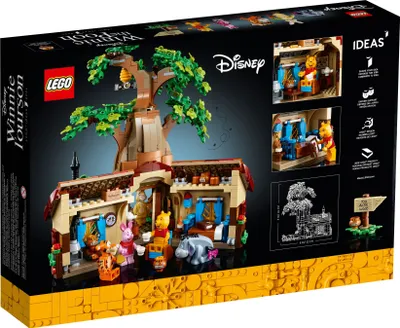 Produktbild von LEGO Ideas Winnie Puh Baumhaus Bausatz 21326 mit 1.265 Teilen und 5 Minifiguren