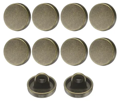 Produktbild von Set mit 10 Metallknöpfen, 9 mm, für Näh- und Bastelarbeiten