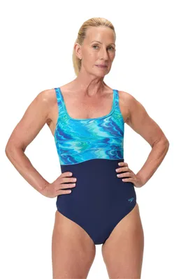Produktbild von Speedo Print Contour Eclipse Badeanzug Blau UK 40 Frau Blau UK 40