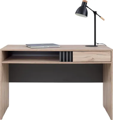 Produktbild von Schreibtisch – Bürotisch – Büroschreibtisch – ALLMO System 9 – 120 cm – Sonoma Eiche – Funktionaler Arbeitsplatz