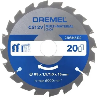 Produktbild von Kreissägeblatt, Multi-Material, Dremel Blueprint CS600, 85 mm, Hartmetall