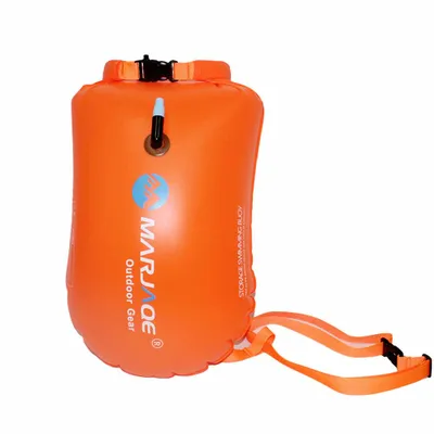 Produktbild von Schwimmboje, wasserdichte Trockentasche, Schwimmsicherheitsschwimmer, hält die Ausrüstung trocken für Bootfahren, Kajakfahren, Angeln, Rafting, Orange