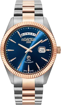 Produktbild von Roamer Herren Armbanduhr Primeline Daydate 42 mm 3-Zeiger, Tages- und Datumsfenster Armband Edelstahl 981662 47 45 90