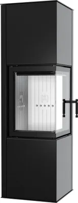 Produktbild von Kaminofen Hitze SIGA 6,5 kW – moderner Eckkaminofen mit A+ Effizienz, externe Luftzufuhr & große Sichtscheibe Türgriff Rechts