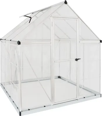 Produktbild von Palram - Canopia Aluminium Gewächshaus Hybrid 66 Silber 186x185x208 cm